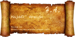 Hajdú Armida névjegykártya